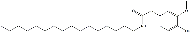 N-Hexadecyl-4-hydroxy-3-methoxybenzeneacetamide Struktur