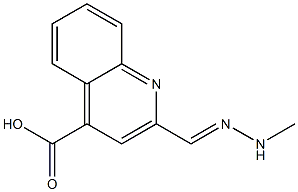 2-(2-Methylhydrazonomethyl)quinoline-4-carboxylic acid Struktur