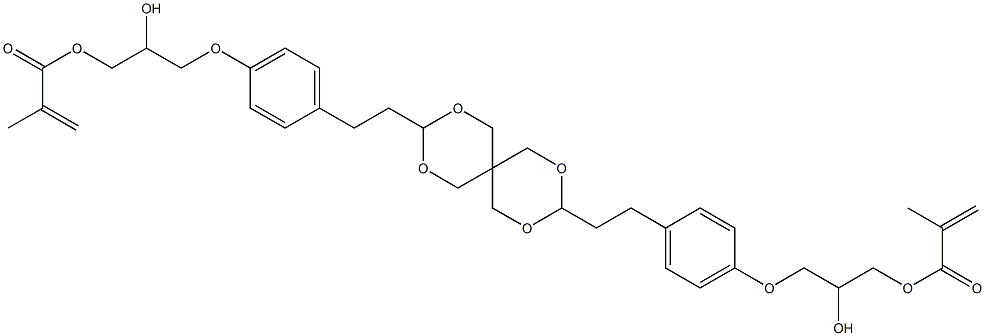 3,9-Bis[2-[p-(2-hydroxy-3-methacryloyloxypropoxy)phenyl]ethyl]-2,4,8,10-tetraoxaspiro[5.5]undecane Struktur