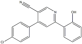 2-(2-Hydroxyphenyl)-4-(4-chlorophenyl)pyridine-5-carbonitrile Struktur