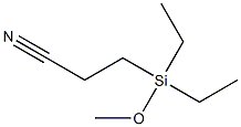 3-(Methoxydiethylsilyl)propiononitrile Struktur