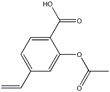 4-Vinyl-2-acetoxybenzoic acid Struktur