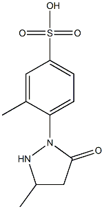 3-Methyl-4-(3-methyl-5-oxopyrazolidin-1-yl)benzenesulfonic acid Struktur