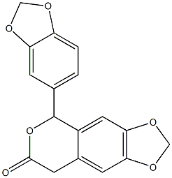 5-[3,4-(Methylenedioxy)phenyl]-5H-1,3-dioxolo[4,5-g][2]benzopyran-7(8H)-one Struktur