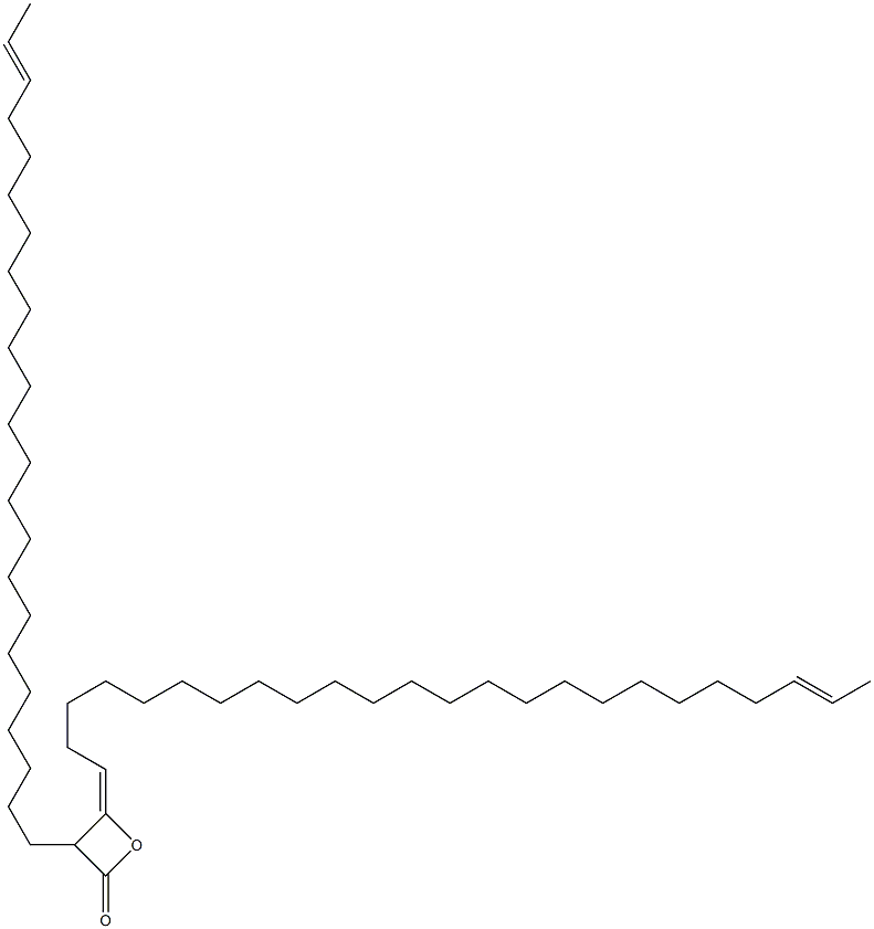 3-(21-Tricosenyl)-4-(22-tetracosen-1-ylidene)oxetan-2-one Struktur