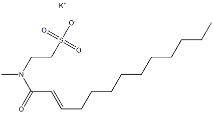 N-(2-Tridecenoyl)-N-methyltaurine potassium salt Struktur