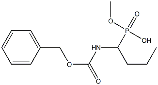 1-(Benzyloxycarbonyl)aminobutylphosphonic acid hydrogen methyl ester Struktur