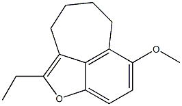 2-Ethyl-7-methoxy-3,4,5,6-tetrahydrocyclohepta[cd]benzofuran Struktur