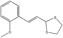 2-[(E)-2-(2-Methoxyphenyl)ethenyl]-1,3-dithiolane Struktur