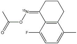 5-Methyl-8-fluoro-3,4-dihydronaphthalen-1(2H)-one O-acetyl(15N)oxime Struktur