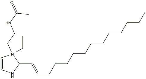 1-[2-(Acetylamino)ethyl]-1-ethyl-2-(1-tetradecenyl)-4-imidazoline-1-ium Struktur