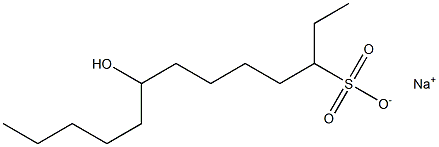 8-Hydroxytridecane-3-sulfonic acid sodium salt Struktur