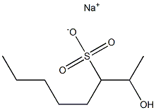 2-Hydroxyoctane-3-sulfonic acid sodium salt Struktur