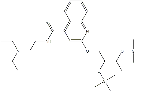 2-[2,3-Di(trimethylsilyloxy)butoxy]-N-[2-(diethylamino)ethyl]-4-quinolinecarboxamide Struktur