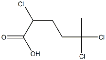 2,5,5-Trichlorohexanoic acid Struktur