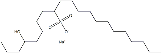 4-Hydroxyhenicosane-9-sulfonic acid sodium salt Struktur