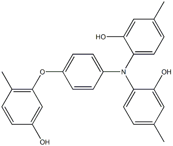 N,N-Bis(2-hydroxy-4-methylphenyl)-4-(3-hydroxy-6-methylphenoxy)benzenamine Struktur