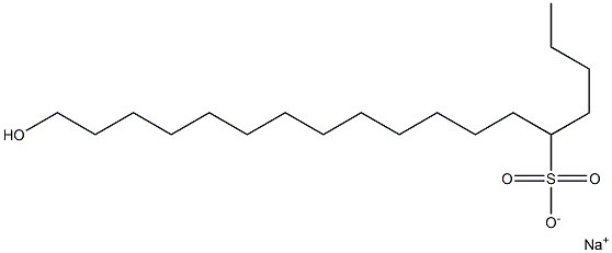 18-Hydroxyoctadecane-5-sulfonic acid sodium salt Struktur