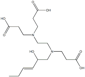 4-(2-Carboxyethyl)-7-(2-hydroxy-3-hexenyl)-4,7-diazadecanedioic acid Struktur