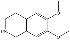 1,2,3,4-Tetrahydro-6,7-dimethoxy-1-methylisoquinoline Struktur