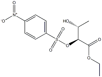 (2S,3R)-2-[(4-Nitrophenylsulfonyl)oxy]-3-hydroxybutanoic acid ethyl ester Struktur