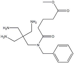 5-[N-[3-Amino-2,2-bis(aminomethyl)propyl]benzylamino]-5-oxovaleric acid methyl ester Struktur