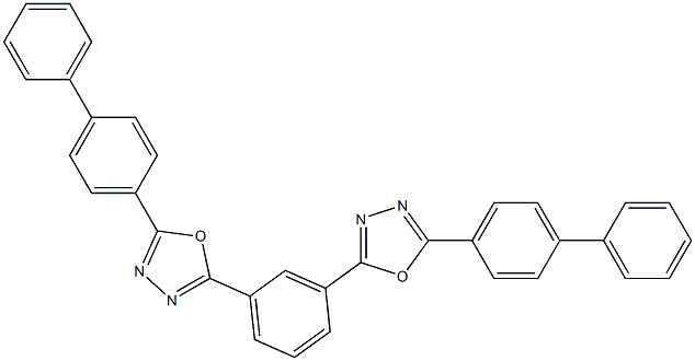 2,2'-(3,1-Phenylene)bis[5-[biphenyl-4-yl]-1,3,4-oxadiazole] Struktur