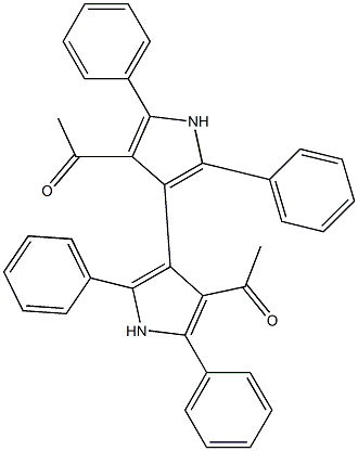 2,2',5,5'-Tetraphenyl-4,4'-diacetyl-3,3'-bi(1H-pyrrole) Struktur