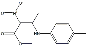 3-(4-Methylanilino)-2-nitrocrotonic acid methyl ester Struktur