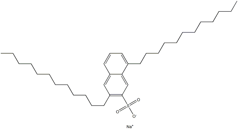 3,8-Didodecyl-2-naphthalenesulfonic acid sodium salt Struktur