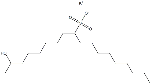 2-Hydroxyoctadecane-9-sulfonic acid potassium salt Struktur