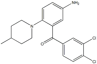 5-Amino-3',4'-dichloro-2-(4-methyl-1-piperidinyl)benzophenone Struktur