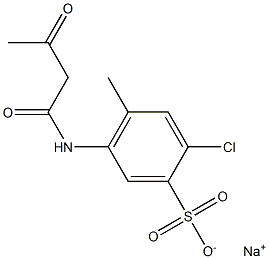 5-(Acetoacetylamino)-2-chloro-4-methylbenzenesulfonic acid sodium salt Struktur