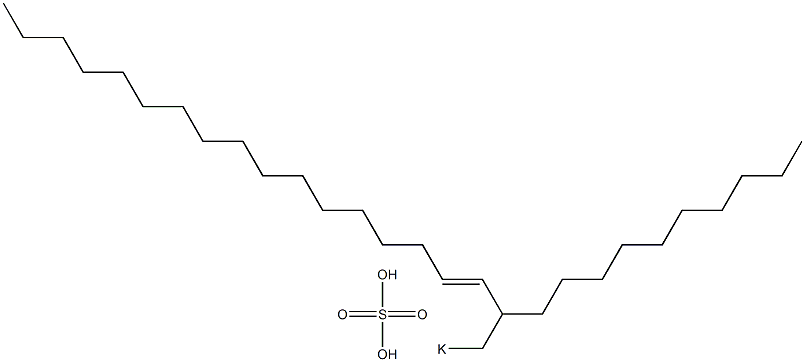 Sulfuric acid 2-decyl-3-nonadecenyl=potassium ester salt Struktur