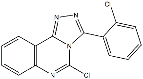 3-(2-Chlorophenyl)-5-chloro-1,2,4-triazolo[4,3-c]quinazoline Struktur