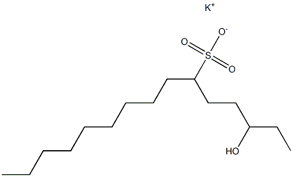 3-Hydroxypentadecane-6-sulfonic acid potassium salt Struktur