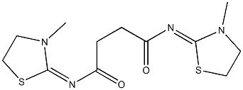 N,N'-Bis(3-methylthiazolidin-2-ylidene)succinamide Struktur