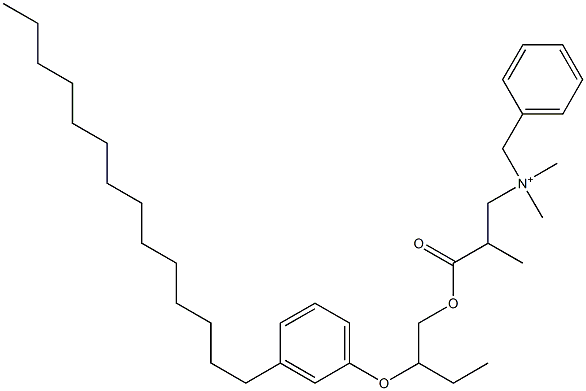 N,N-Dimethyl-N-benzyl-N-[2-[[2-(3-tetradecylphenyloxy)butyl]oxycarbonyl]propyl]aminium Struktur