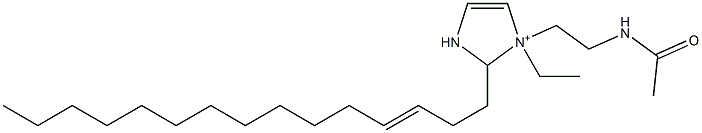 1-[2-(Acetylamino)ethyl]-1-ethyl-2-(3-pentadecenyl)-4-imidazoline-1-ium Struktur