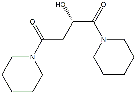 (+)-1,1'-[(S)-2-Hydroxybutanedioyl]dipiperidine Struktur