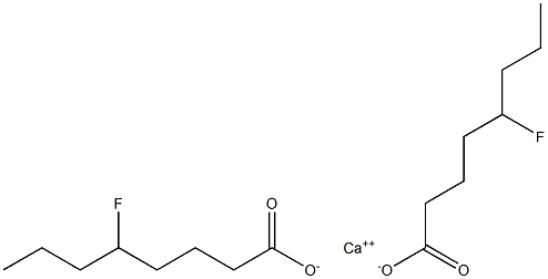 Bis(5-fluorooctanoic acid)calcium salt Struktur