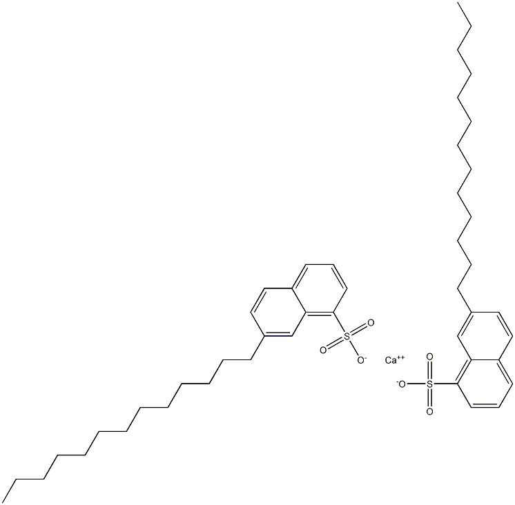 Bis(7-tridecyl-1-naphthalenesulfonic acid)calcium salt Struktur