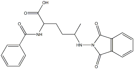 2-(Benzoylamino)-5-[(1,3-dioxo-2H-isoindol-2-yl)amino]5-methylvaleric acid Struktur