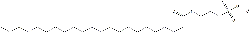 3-[N-(1-Oxodocosyl)-N-methylamino]-1-propanesulfonic acid potassium salt Struktur