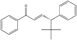 (2E,4S)-5,5-Dimethyl-1,4-diphenyl-2-hexen-1-one Struktur