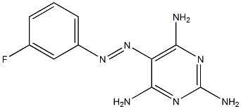 5-(m-Fluorophenylazo)-2,4,6-pyrimidinetriamine Struktur