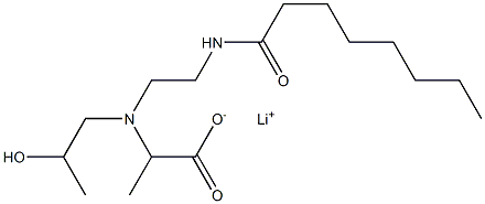 2-[N-(2-Hydroxypropyl)-N-[2-(octanoylamino)ethyl]amino]propionic acid lithium salt Struktur