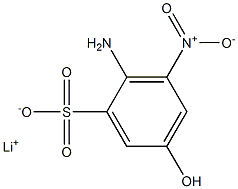 2-Amino-5-hydroxy-3-nitrobenzenesulfonic acid lithium salt Struktur