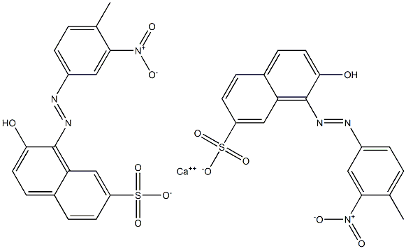 Bis[1-[(4-methyl-3-nitrophenyl)azo]-2-hydroxy-7-naphthalenesulfonic acid]calcium salt Struktur