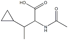 2-(Acetylamino)-3-cyclopropylbutyric acid Struktur